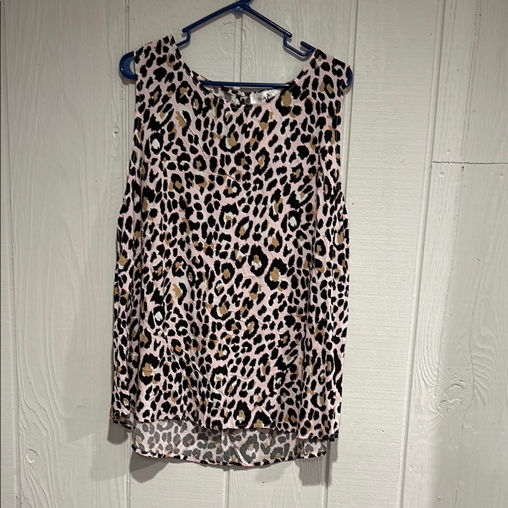 Perfectly Priscilla Leopard Print Sleeveless Top